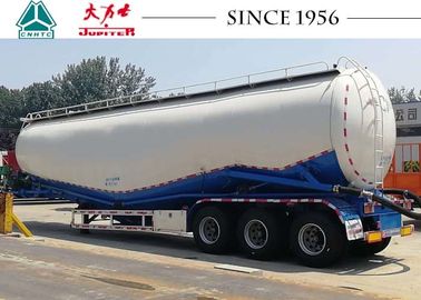 Heavy Duty 50 M³ Bulk Cement Tanker Trailer 3 Axles With 80 Tons Payload