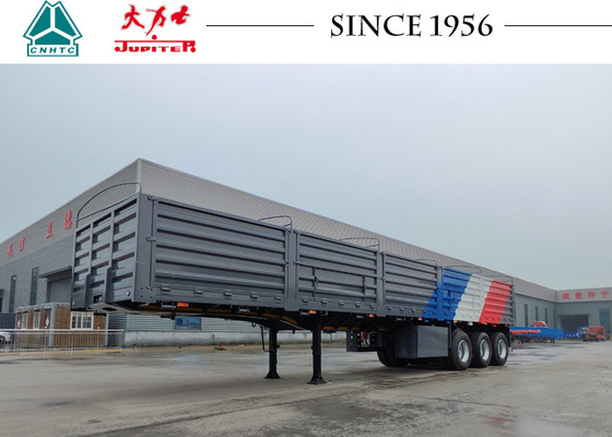 40FT Dropside Semi Trailer Heavy Duty Side Wall Trailer With 1200mm Height wall