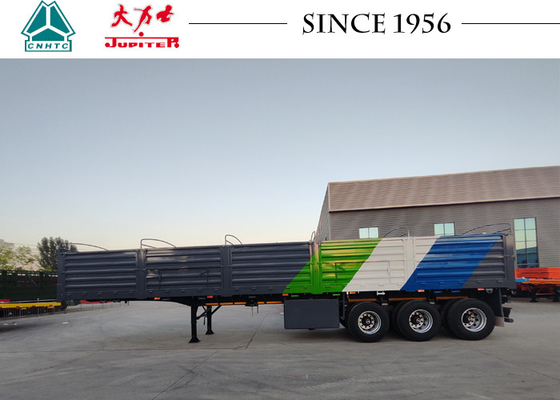 40FT Dropside Semi Trailer Heavy Duty Side Wall Trailer With 1200mm Height wall