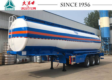 42000 Liters Tri Axle Trailer , Diesel Fuel Trailer With Super Single Tires
