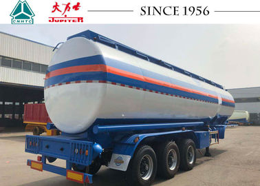 42000 Liters Tri Axle Trailer , Diesel Fuel Trailer With Super Single Tires